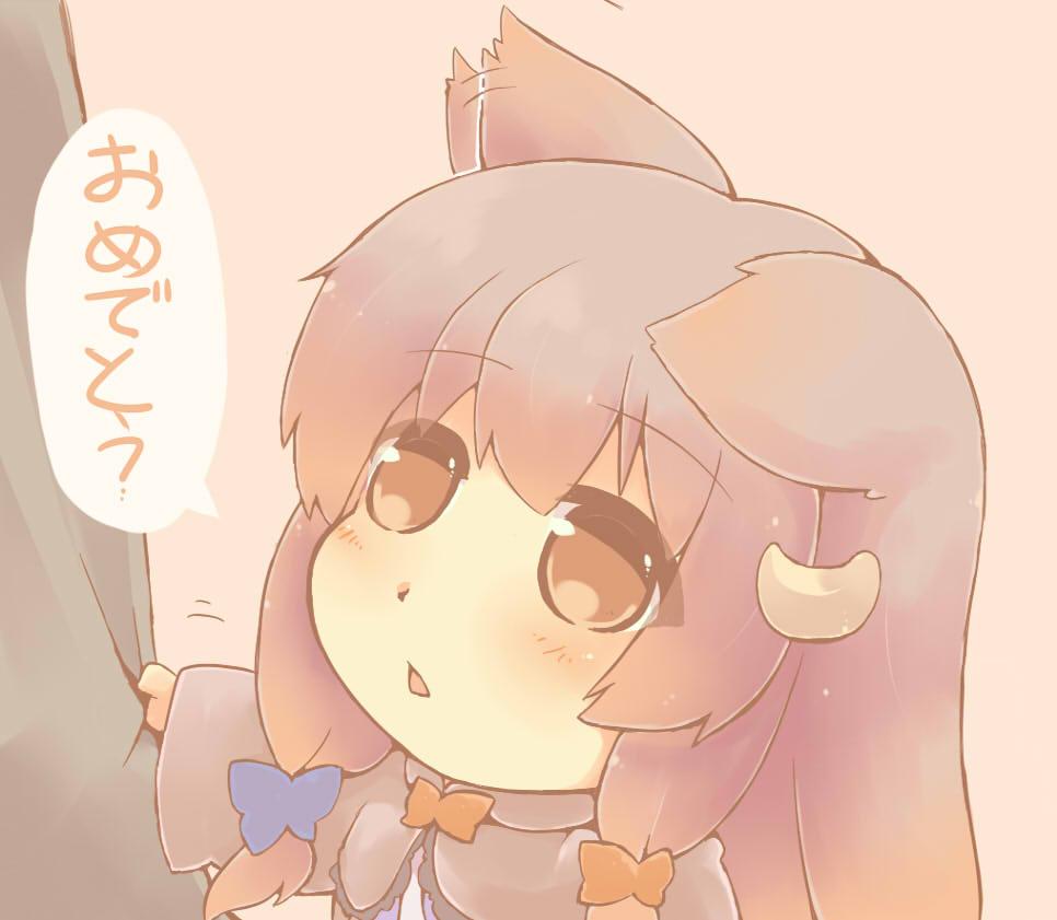 animal_ears blue_ribbon cat_ears catchouli chibi commentary crescent crescent_hair_ornament hair_ornament hair_ribbon hazuki_ruu kemonomimi_mode long_hair long_sleeves minigirl open_mouth patchouli_knowledge purple_hair red_ribbon ribbon shirt_tug touhou translation_request tress_ribbon