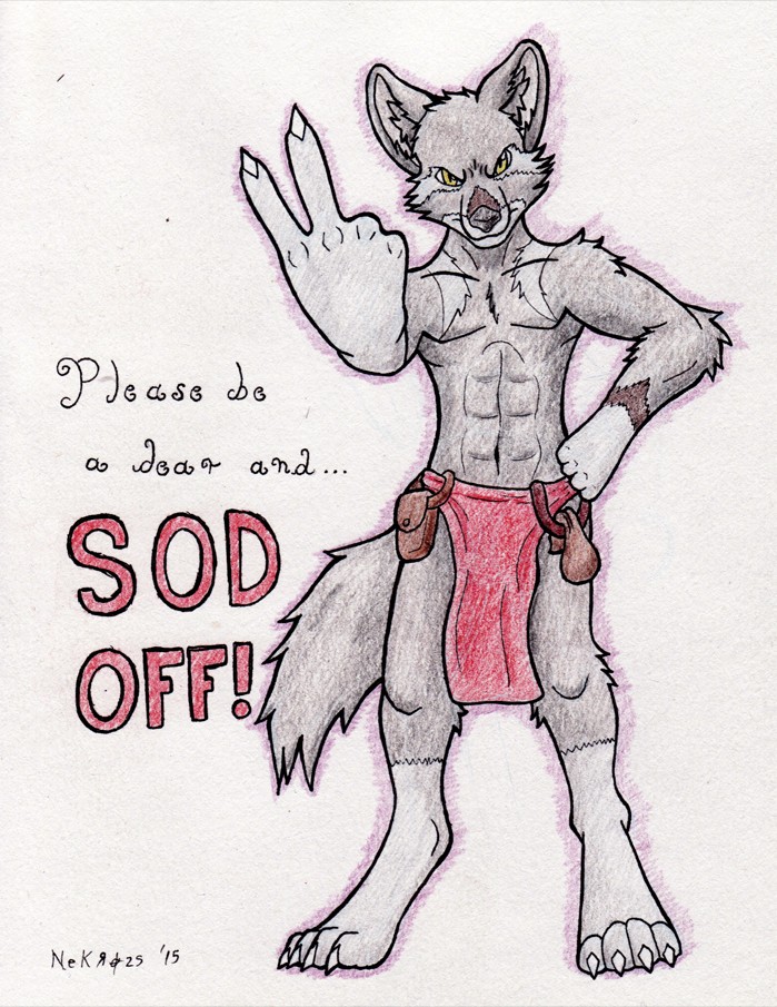 aetherel canine clothing loincloth looking_at_viewer male mammal nekrozs solo traditional_media_(artwork) wolf