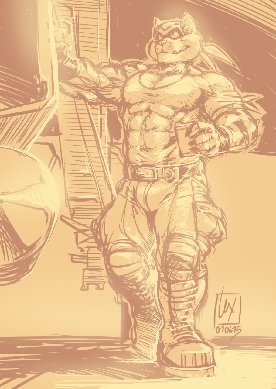 2015 abs anthro belt beverage biceps big_muscles boots cargo_pants cat chance_furlong character_from_animated_television_series claws clothed clothing fangs feline footwear fur looking_up male mammal mask masked monochrome muscles ninon pants pecs sepia shirt signature smile solo standing stripes swat_kats teeth