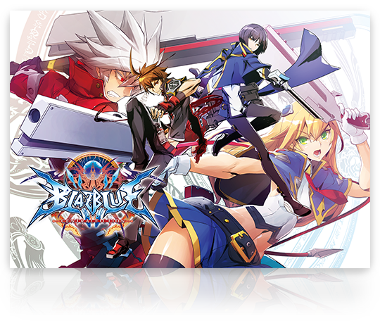 blazblue blazblue:_central_fiction gradient gradient_background hibiki_kohaku naoto_kurogane noel_vermillion official_art ragna_the_bloodedge