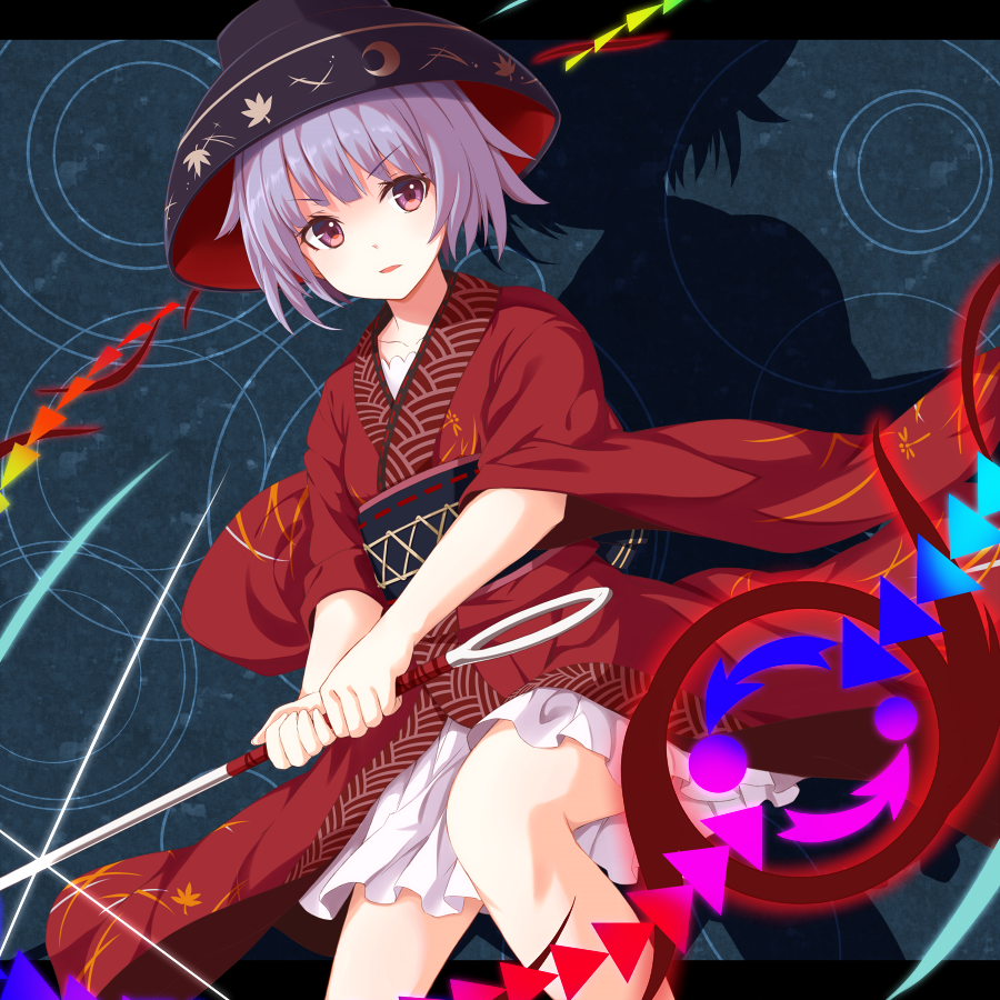 album_cover bad_id bad_pixiv_id bow bowl bowl_hat cover hat holding_needle japanese_clothes kimono needle obi purple_hair red_eyes sash short_hair solo sukuna_shinmyoumaru takehana_note touhou