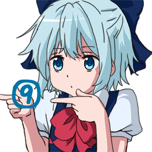 1girl animated animated_gif blue_eyes blue_hair bow chuunibyou_demo_koi_ga_shitai! cirno dress dress_shirt eyepatch hair_bow lowres parody pointing puffy_short_sleeves puffy_sleeves red_ribbon ribbon shirt short_hair short_sleeves simple_background solo sparkling_daydream touhou upper_body white_background white_shirt