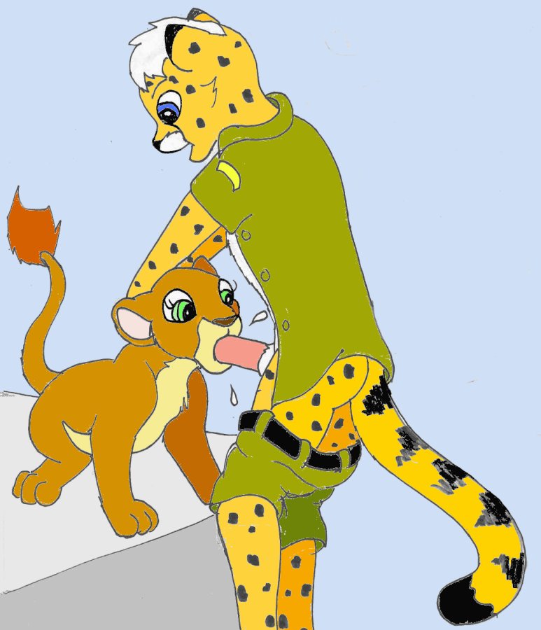 cheetah feline fellatio female lion male male/female mammal mike_sherman oral penis sex