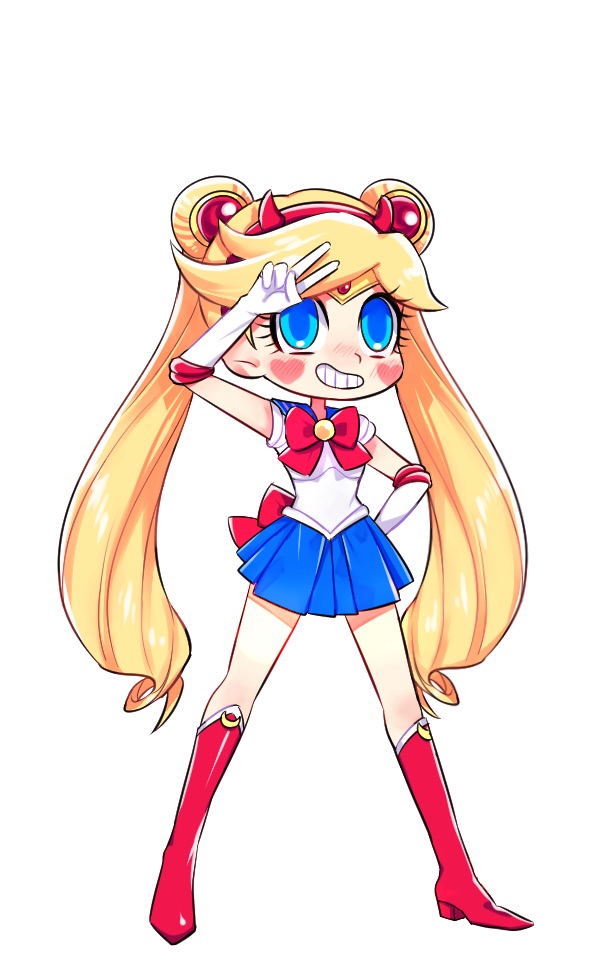 1girl blonde_hair sailor_moon_(cosplay) simple_background solo star_butterfly star_vs_the_forces_of_evil twintails