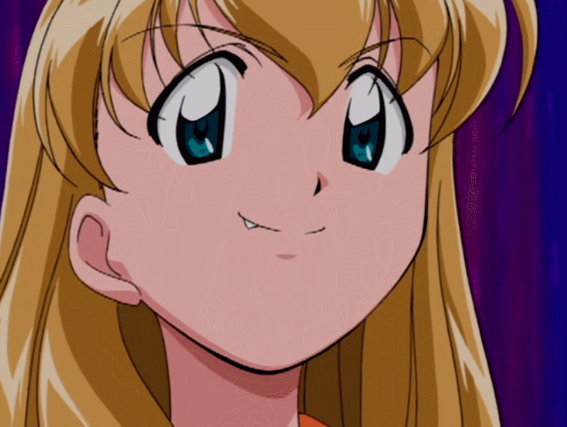 1girl ai_yori_aoshi animated animated_gif blonde_hair bouncing_breasts breasts cap cleavage detached_collar eyes_closed fang fire happy large_breasts leotard long_hair sleeveless tiger tina_foster wrist_cuffs