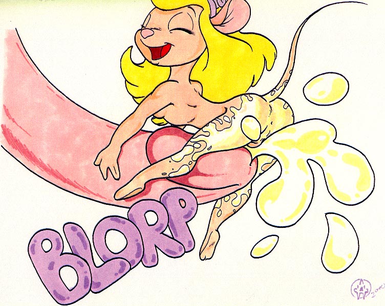 2000 anthro blonde_hair butt chip_'n_dale_rescue_rangers cum cum_on_butt disney duo fatalis_(artist) female gadget_hackwrench hair mammal micro mouse nude penis pussy rodent size_difference sound_effects