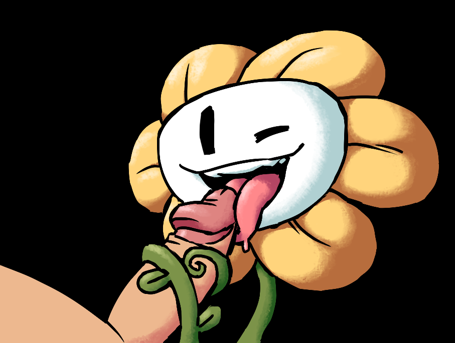 fellatio flowey_the_flower oral penis sex smile tinybeasts undertale vines