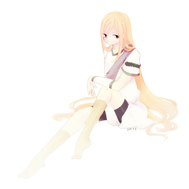 afuro_terumi armband blonde_hair dated full_body inazuma_eleven inazuma_eleven_(series) long_hair male_focus no_shoes red_eyes sitting socks solo transparent_background ui97 very_long_hair zeus_(inazuma_eleven)
