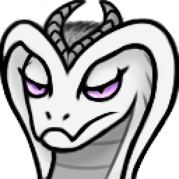 1:1 2024 2_horns alpha_channel annoyed anthro belly_scales digital_media_(artwork) dragon eyelashes fangs feathers female frown grey_body grey_feathers grey_horn grey_scales headshot_portrait horn hybrid icon looking_at_viewer low_res pixel_(artwork) portrait pupils purple_eyes reptile scales scalie selena_illyana shaded simple_background slit_pupils snake snake_hood snout soft_shading solo spe teeth transparent_background western_dragon white_body white_scales