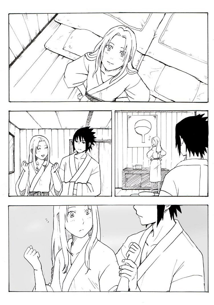 1girl alice_kei_(lemon-jiru) black_hair comic greyscale haruno_sakura japanese_clothes kimono monochrome naruto naruto_(series) silent_comic uchiha_sasuke yukata