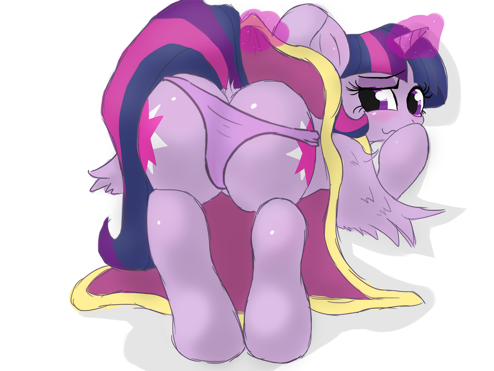 2014 alpha_channel blush clothing cutie_mark equine feathers female friendship_is_magic fur hair horn looking_at_viewer looking_back mammal my_little_pony panties purple_eyes purple_feathers purple_fur purple_hair simple_background skirt solo transparent_background twilight_sparkle_(mlp) underwear upskirt wasajoke winged_unicorn wings
