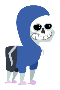 alpha_channel clothed clothing crossover cynner earth_pony equine feral friendship_is_magic hoodie horse mammal my_little_pony pony sans_(undertale) simple_background skull smile solo transparent_background undertale video_games