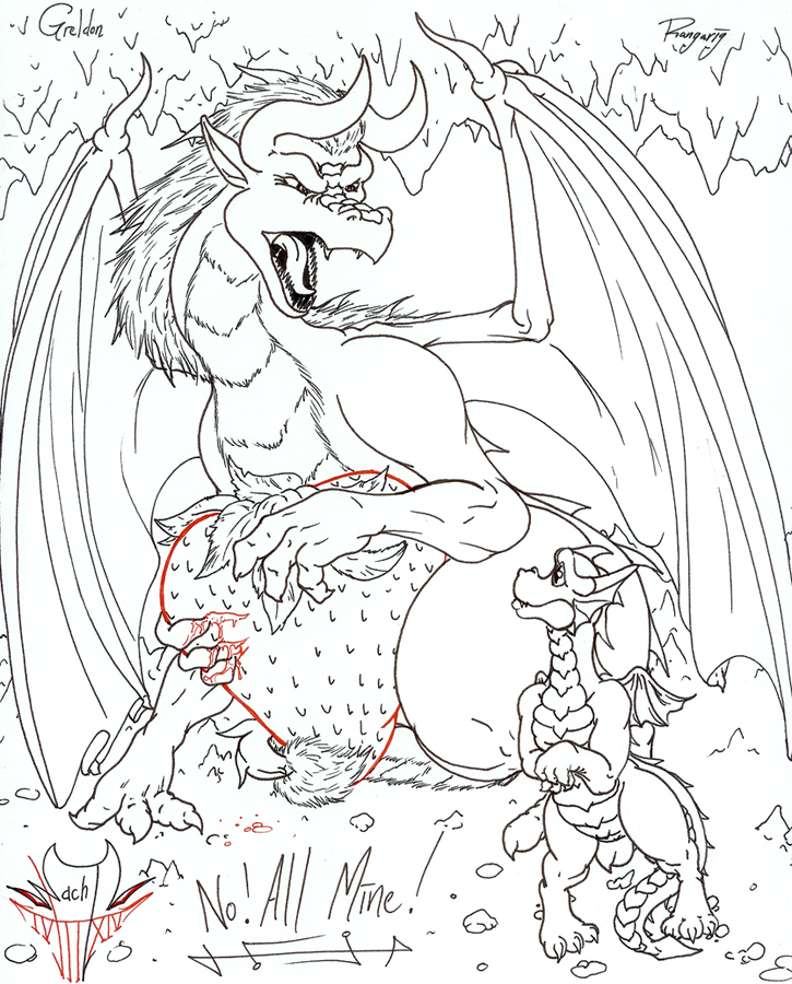 angry dracorex dragon fur furred_dragon greldon mine monochrome nacht_(artist) pouting rangarig_rex scalie strawberry tagme