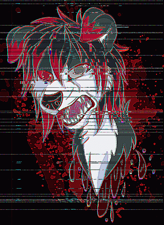 2015 animated anime blood broken canine creepy feral full fullart general glitch glowing gore hair halloween headshot holidays horror invalid_color invalid_tag kennywolfeh male mammal markings night open_mouth pixel psychopath scary solo style teeth tongue unknown_species