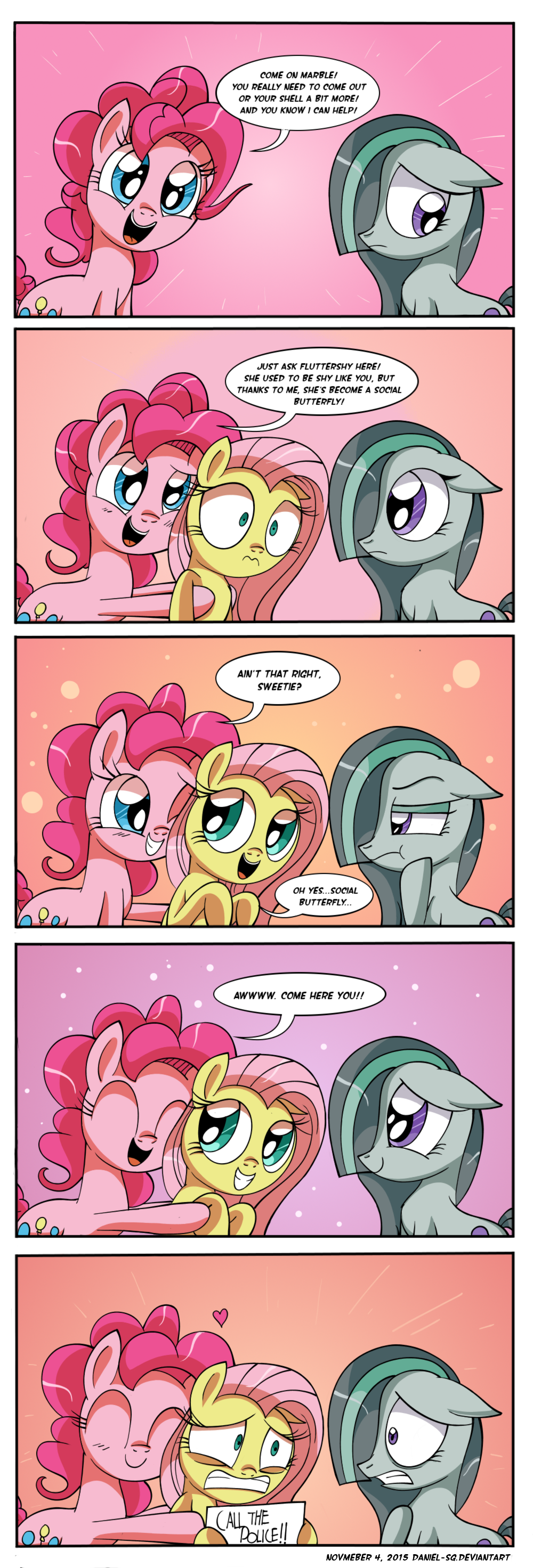 &lt;3 daniel-sg dialogue english_text equine female fluttershy_(mlp) friendship_is_magic horse mammal marble_pie_(mlp) my_little_pony pegasus pinkie_pie_(mlp) pony scared sign text wings