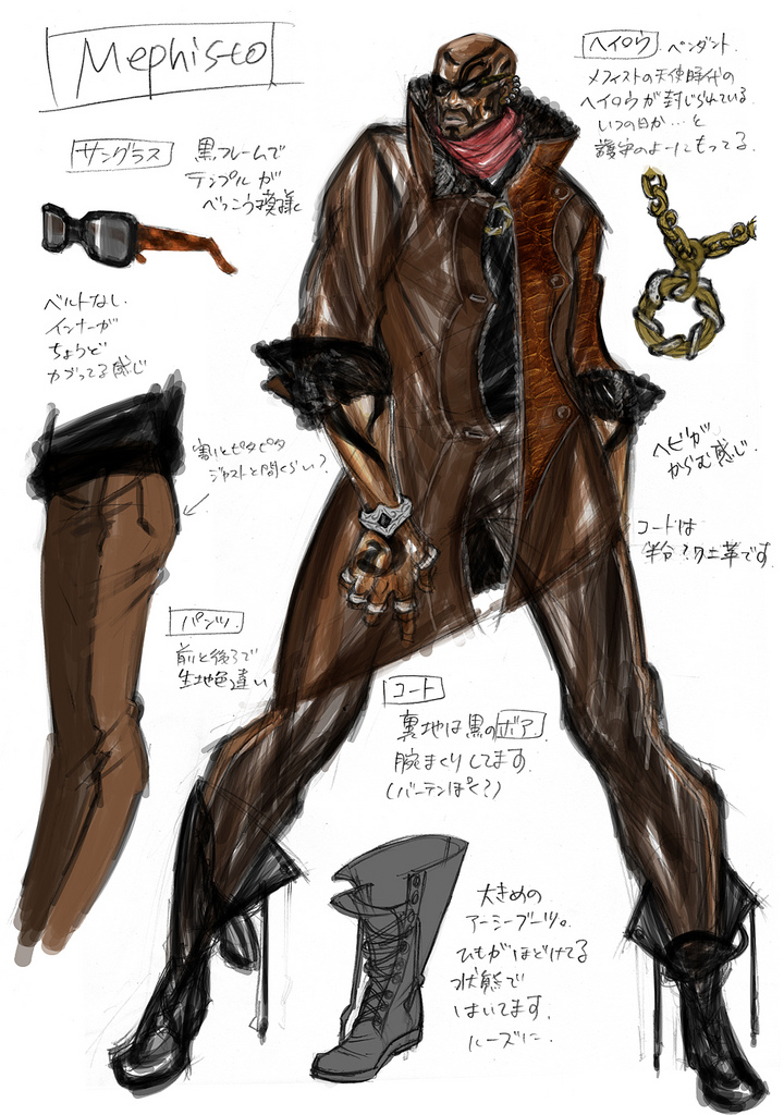 bald bayonetta concept_art dark_skin dark_skinned_male male_focus official_art rodin shimazaki_mari sunglasses