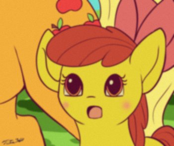 2018 :o apple_bloom_(mlp) applejack_(mlp) cutie_mark equine female friendship_is_magic horse mammal meme my_little_pony pony reaction_image tsitra360