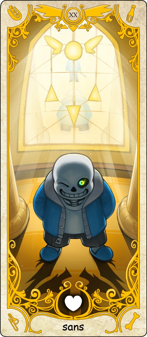 bone card dogbomber sans_(undertale) skeleton tarot_card undertale video_games