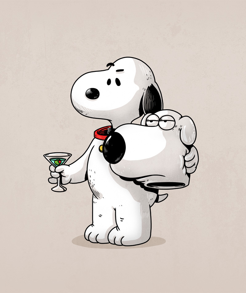 alcohol alex_solis beverage brian_griffin canine cocktail costume dog family_guy food mammal olive snoopy