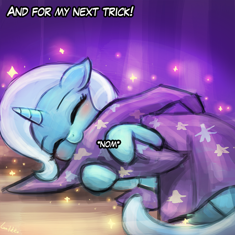 cute equine female friendship_is_magic hat horn horse lumineko mammal my_little_pony pony solo trixie_(mlp) unicorn