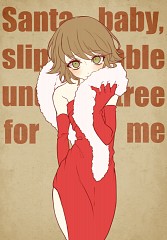 brown_hair cosplay crossdressing danganronpa danganronpa_1 dress fujisaki_chihiro lowres lyrics male_focus marilyn_monroe marilyn_monroe_(cosplay) otoko_no_ko runi_(geeniee25) short_hair solo