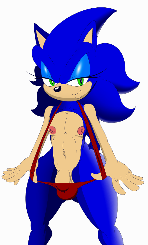anthro big_nipples breasts butt clothing damian_hodge erect_nipples flaccid girly hedgehog huge_hips hyper male mammal nipples nude penis presenting small_breasts solo sonic_(series) sonic_the_hedgehog uncut wide_hips