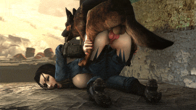 3d_(artwork) all_fours animal_genitalia animated balls bestiality big_breasts black_hair blue_eyes breasts canine canine_penis cgi clothing digital_media_(artwork) dog doggystyle dogmeat duo erection fallout fallout_4 female female_on_feral feral from_behind hair human human_on_feral interspecies looking_back male male/female mammal nipples no_sound noname55 open_shirt penetration penis pussy sex shirt source_filmmaker torn_clothing vaginal vaginal_penetration video_games