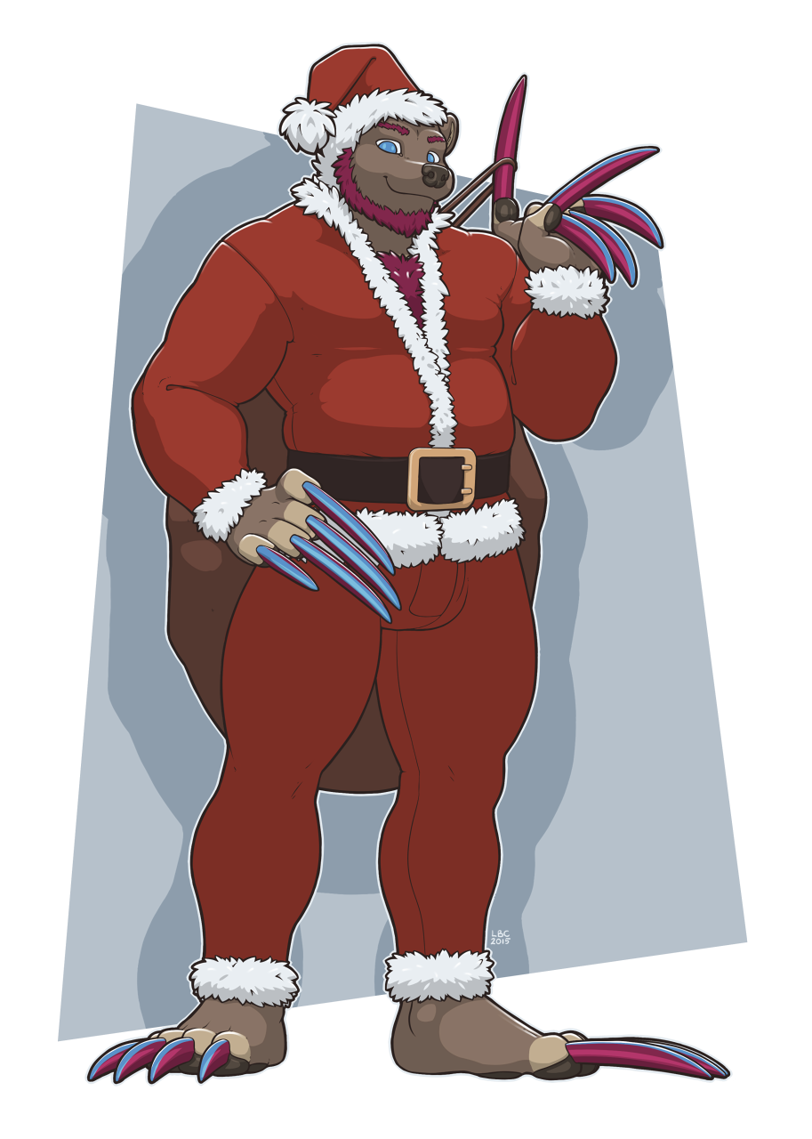 2015 anthro bear christmas clothing hi_res holidays long_claws longblueclaw male mammal