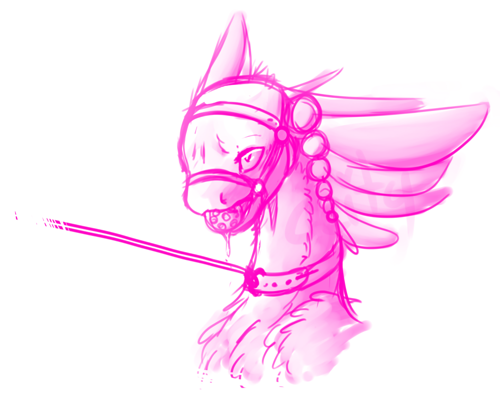 ambiguous_gender ball_gag bridle coatl_dragon collar dragon drooling feathers feral flight_rising gag leash little-deity saliva simple_background sketch solo white_background