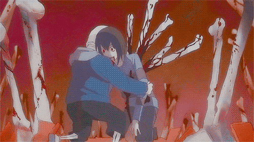 androgynous animated animated_gif blood blood_from_mouth bloody_clothes bone bossmonsterbani brown_hair comic_sans crying crying_with_eyes_open death english fake_screenshot frisk_(undertale) glowing glowing_eye hood hoodie hug impaled lowres red_eyes sans shirt shocked_eyes slippers spoilers striped striped_shirt subtitled tears undertale