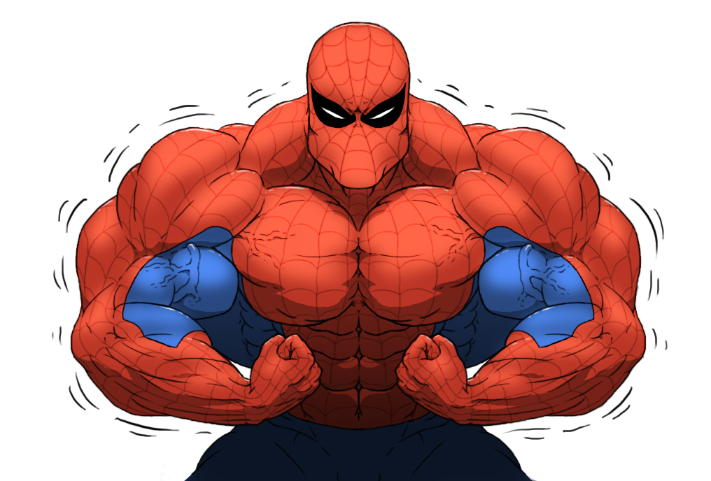 abs bicep bulk flexing giant graphic-muscle huge_muscles hunk invalid_tag male marvel muscular pecs spider-man strong