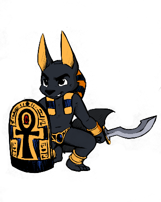 anubian anubis canine deity egyptian harmarist jackal mammal