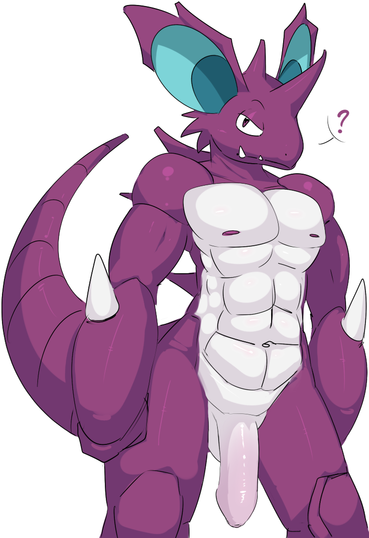 anthro elpatrixf male nidoking nintendo penis pok&eacute;mon video_games