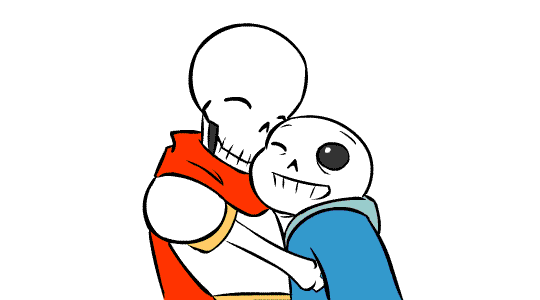 animated animated_skeleton bone clothed clothing cute male papyrus_(undertale) sans_(undertale) simple_background skeleton undead undertale video_games zarla-s