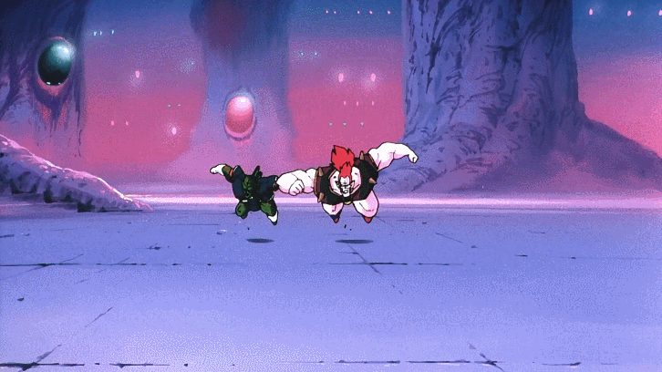 3boys 90s abs android animated animated_gif antennae armor battle belt black_eyes black_hair boots dougi dragon_ball dragonball_z ebifuriya electricity electrocution fight gloves green_skin ice kick kishime laboratory lips male_focus multiple_boys muscle no_eyebrows pain pink_skin punch red_hair running screaming shoulder_pads son_gokuu spikes spinning suprised symbol teleport wristband wristbands