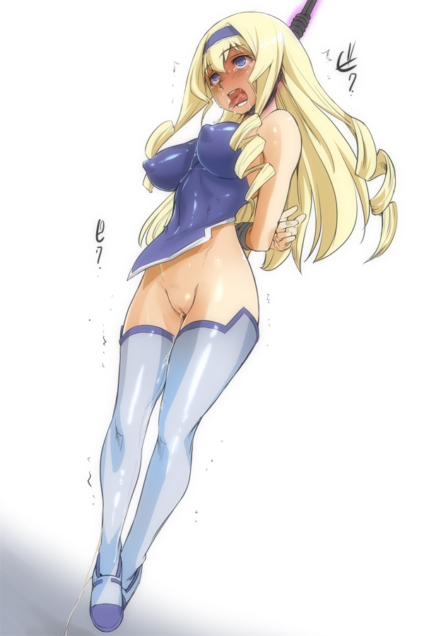 arms_behind_back asphyxiation blonde_hair blue_eyes blush bottomless bouncing_breasts bound bound_arms breasts cecilia_alcott dress drill_hair erect_nipples execution ez6 female hanged hanging humiliation imminent_death impossible_clothes impossible_dress infinite_stratos large_breasts long_hair no_panties noose open_mouth pussy pussy_juice rope saliva solo strangulation suspended tears thighhighs tongue uncensored white_legwear