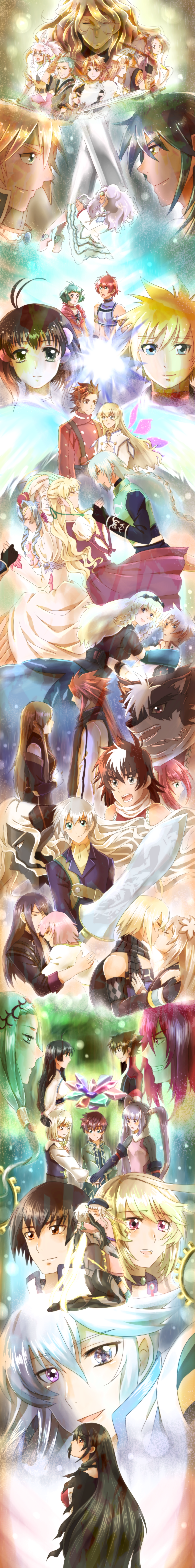 agarte_lindblum ahoge animal_ears aqua_eyes aqua_hair arche_klein armor arrow asbel_lhant asras bare_shoulders belt blonde_hair blood blue_eyes blue_hair bodysuit boots bow_(weapon) braid breasts broom brown_eyes brown_hair caius_qualls capelet chester_barklight child choker claire_bennett cless_alvein coat collet_brunel couple creed_graphite crown crystal dark_skin dhaos dress dymlos_timber earrings elbow_gloves elle_mel_martha emil_castagnier estellise_sidos_heurassein eyes_closed farah_oersted father_and_daughter fingerless_gloves flower frills gloves green_eyes green_hair grey_eyes grey_hair grey_skin hair_ornament hair_over_one_eye hairband hat headband heterochromia horns hug jacket jewelry kiss klarth_lester kohak_hearts kyle_dunamis lloyd_irving long_hair ludger_will_kresnik luke_fon_fabre marta_lualdi meredy midriff mikleo_(tales) milhaust_selkirk milla_maxwell mint_adenade multicolored_hair navel nurse_cap open_mouth orange_eyes pants pink_eyes pointy_ears ponytail purple_eyes purple_hair reala red_hair reflection richard_(tales) richea_spodune rid_hershel rose rubia_natwick ruca_milda scarf senel_coolidge shing_meteoryte shirley_fennes shoes short_hair shoulder_pads smile sophie_(tales) sorey_(tales) stahn_aileron suzu_fujibayashi sword tales_of_(series) tales_of_berseria tales_of_destiny tales_of_destiny_2 tales_of_eternia tales_of_graces tales_of_hearts tales_of_innocence tales_of_legendia tales_of_phantasia tales_of_rebirth tales_of_symphonia tales_of_symphonia_knight_of_ratatosk tales_of_the_abyss tales_of_the_tempest tales_of_vesperia tales_of_xillia tales_of_xillia_2 tales_of_zestiria tattoo tear_grants tears twintails veigue_lungberg velvet_crowe very_long_hair weapon werewolf white_hair wings young yuri_lowell