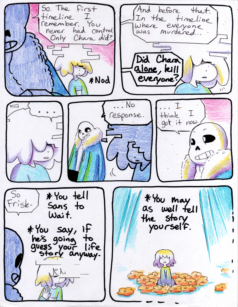 aftertale animated_skeleton bone clothed clothing comic dialogue english_text human loverofpiggies male mammal not_furry protagonist_(undertale) sans_(undertale) skeleton text undead undertale video_games