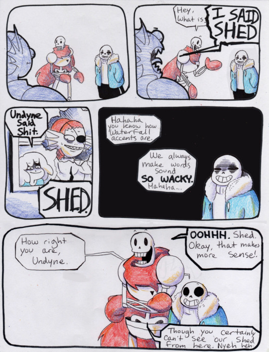 aftertale animated_skeleton better_version_at_source bone clothed clothing comic dialogue english_text eye_patch eyewear female fish group loverofpiggies male marine papyrus_(undertale) protagonist_(undertale) sans_(undertale) skeleton text undead undertale undyne video_games