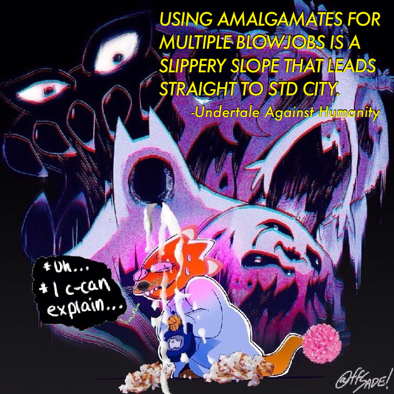 alphys amalgamate anime blush cards_against_humanity cosplay cum cumshot dark_humor drugs endogeny ffsade footfetish group humiliation lemonbread memoryhead orgasm photoshop public_service_announcement reaper_bird satire snowdrake's_mother solo_focus tissues undertale video_games