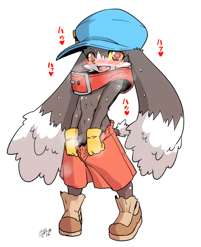 &lt;3 &lt;3_eyes anthro blush clothing collar cute girly klonoa klonoa_(series) male shaolin_bones solo undressing