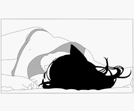 ahri animated animated_gif artist_request barefoot bra breasts cleavage greyscale league_of_legends lowres medium_breasts midriff monochrome navel panties rolling rotoscoping smile solo underwear underwear_only whisker_markings
