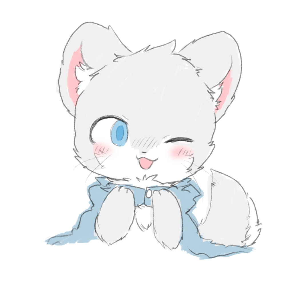 blue_eyes blush chano chano_(character) chinchilla cloak clothing cub fur grey_fur grey_tail mammal paws rodent smile whiskers young