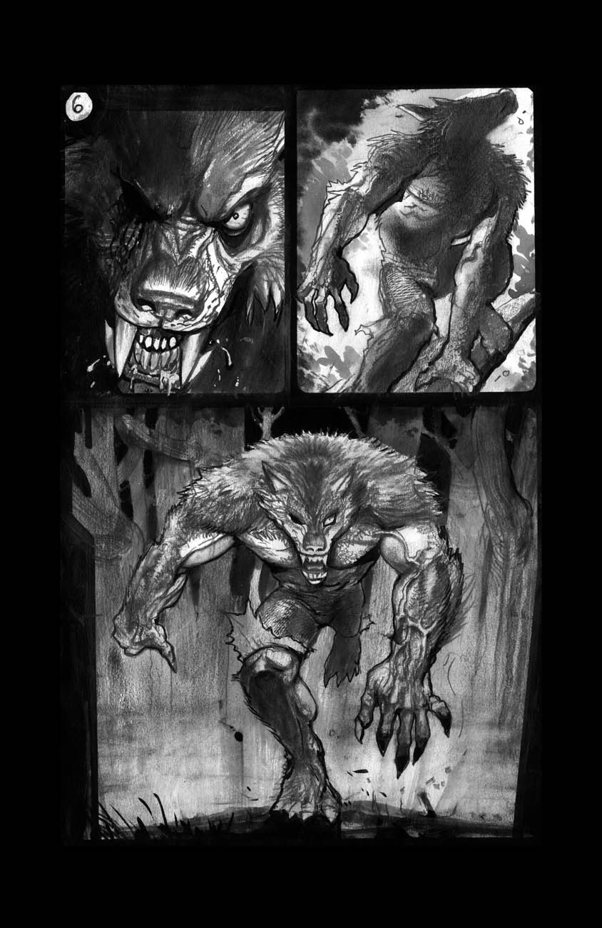 2013 4_toes abs angry arm_support barefoot biceps big_muscles blood blood_on_eye canine claws clenched_teeth clothed clothing comic fangs forest front_view hi_res looking_at_viewer male mammal monochrome multiple_poses muscular night outside pants pecs pencil_(artwork) plantigrade pose saliva sequence sharp_teeth simon_bisley solo teeth toe_claws toes topless torn_clothing traditional_media_(artwork) tree vein were werewolf wounded
