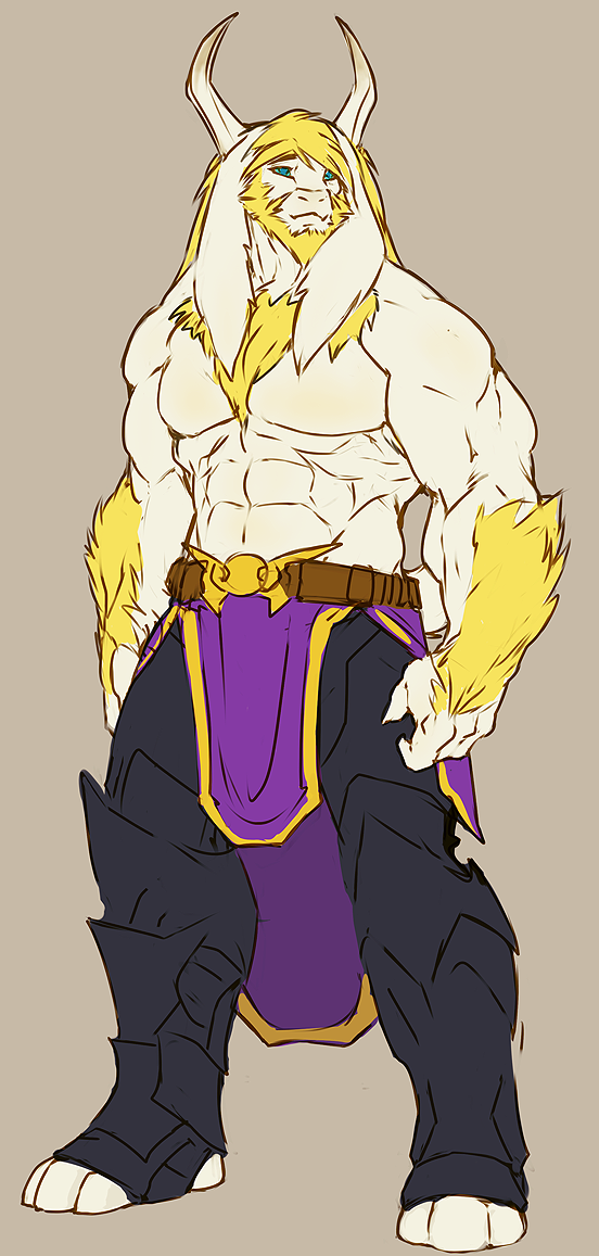 asgore_dreemurr clothed clothing mal_ek muscular solo topless undertale video_games