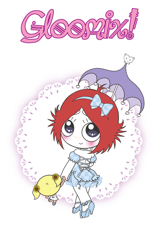 1girl bubbles_(ppg) cover crossover doll freckles lolita_fashion powerpuff_girls red_hair ruby_gloom ruby_gloom_(character)