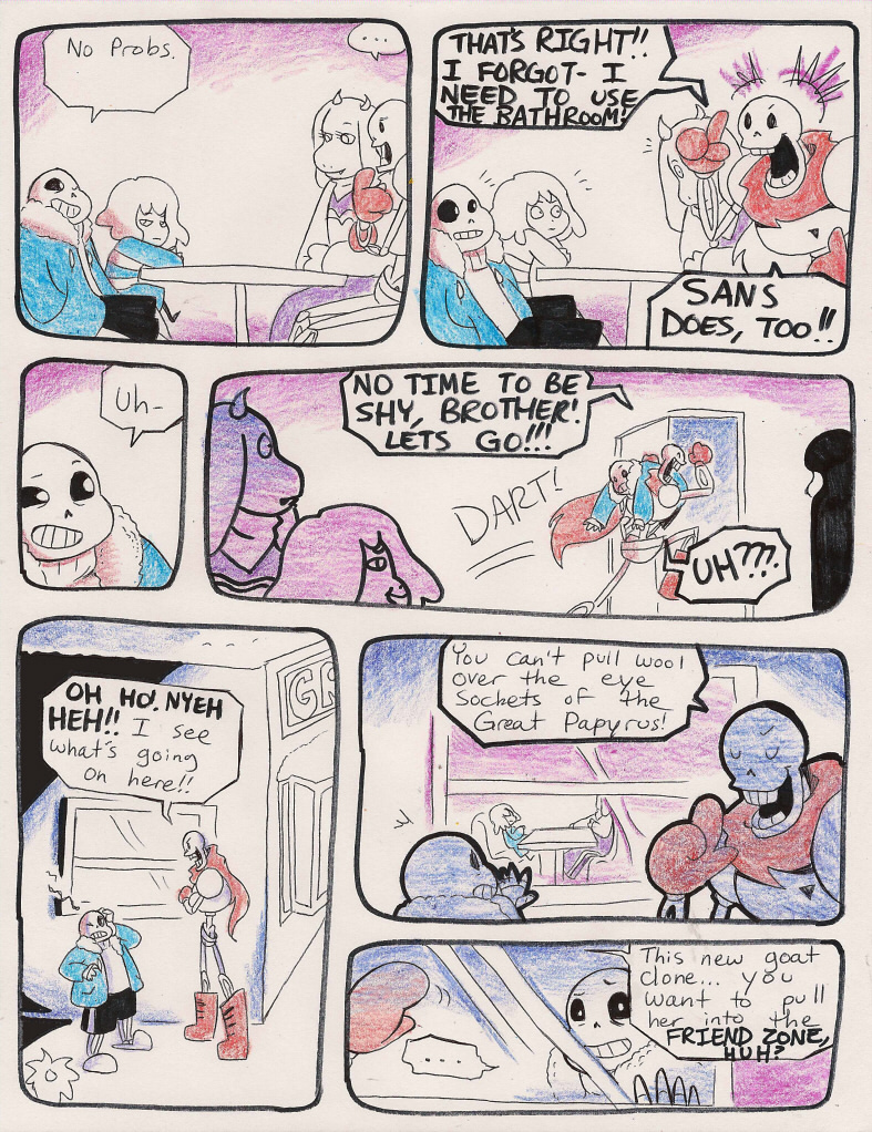 aftertale animated_skeleton bone boss_monster caprine clothed clothing comic dialogue english_text female goat group human loverofpiggies male mammal papyrus_(undertale) protagonist_(undertale) sans_(undertale) skeleton text toriel undead undertale video_games