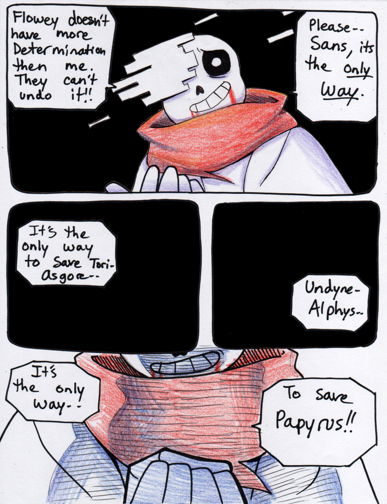 aftertale animated_skeleton blood bone clothed clothing comic dialogue english_text geno_sans_(aftertale)_(character) loverofpiggies male not_furry scarf skeleton text undead undertale video_games wounded