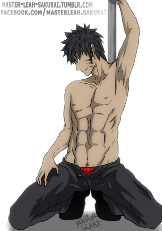 1boy black_hair male male_focus menma_(naruto) muscles naruto solo underwear white_background