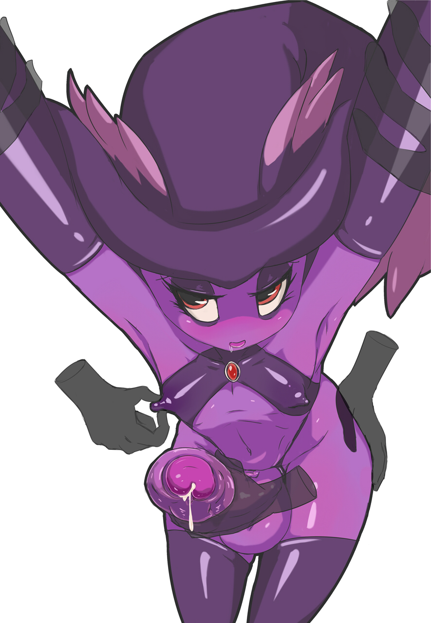 armpits balls big_penis clothed clothing crossdressing girly lovely_mawile male mismagius nintendo nipples penis pok&eacute;mon trap_(disambiguation) video_games